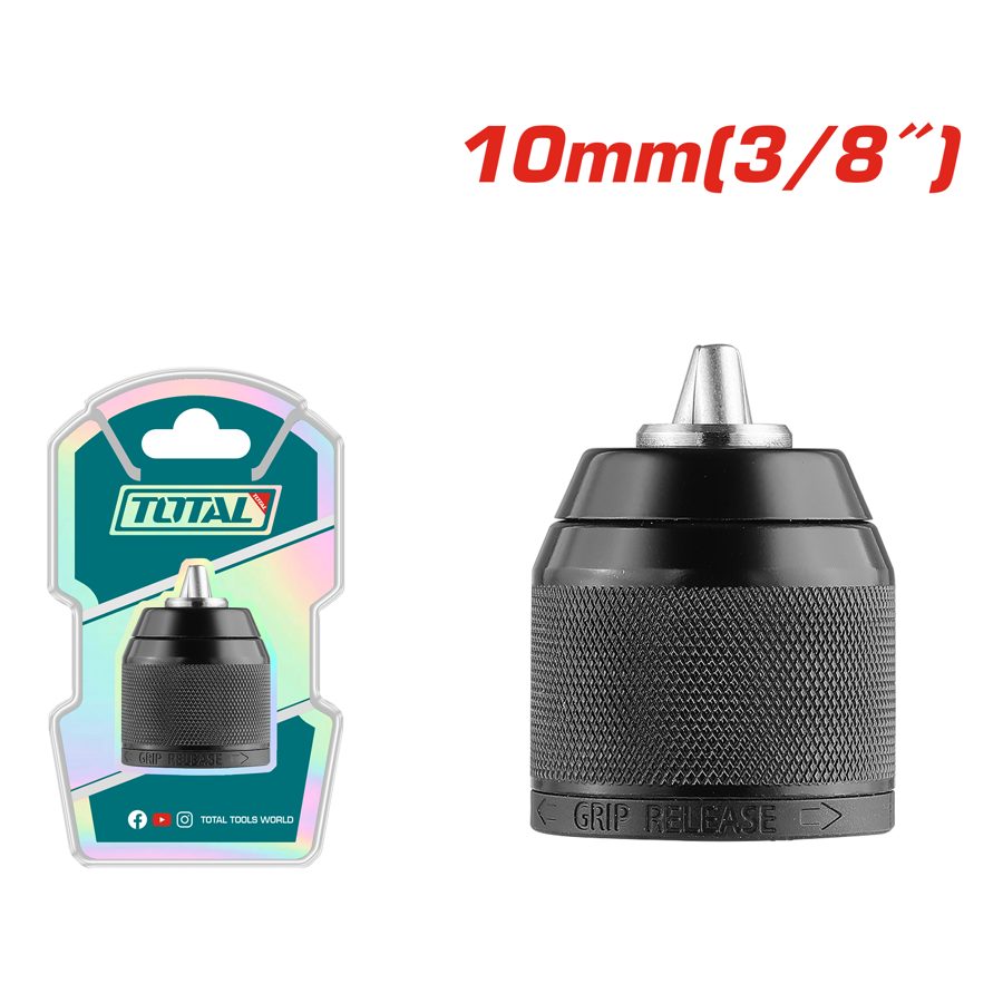 Mandril Autoajustable Metalico 10MM (p/ Taladro Percutor) - Total