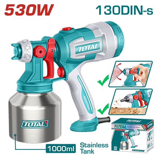 Pistola de Pintura 530W (pote Inox) - Total