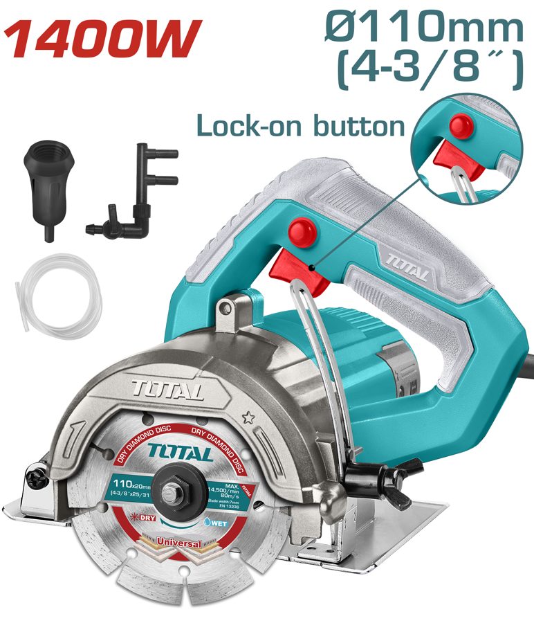 Cortadora de Marmol 1400W 110MM - TS3141106 - Total