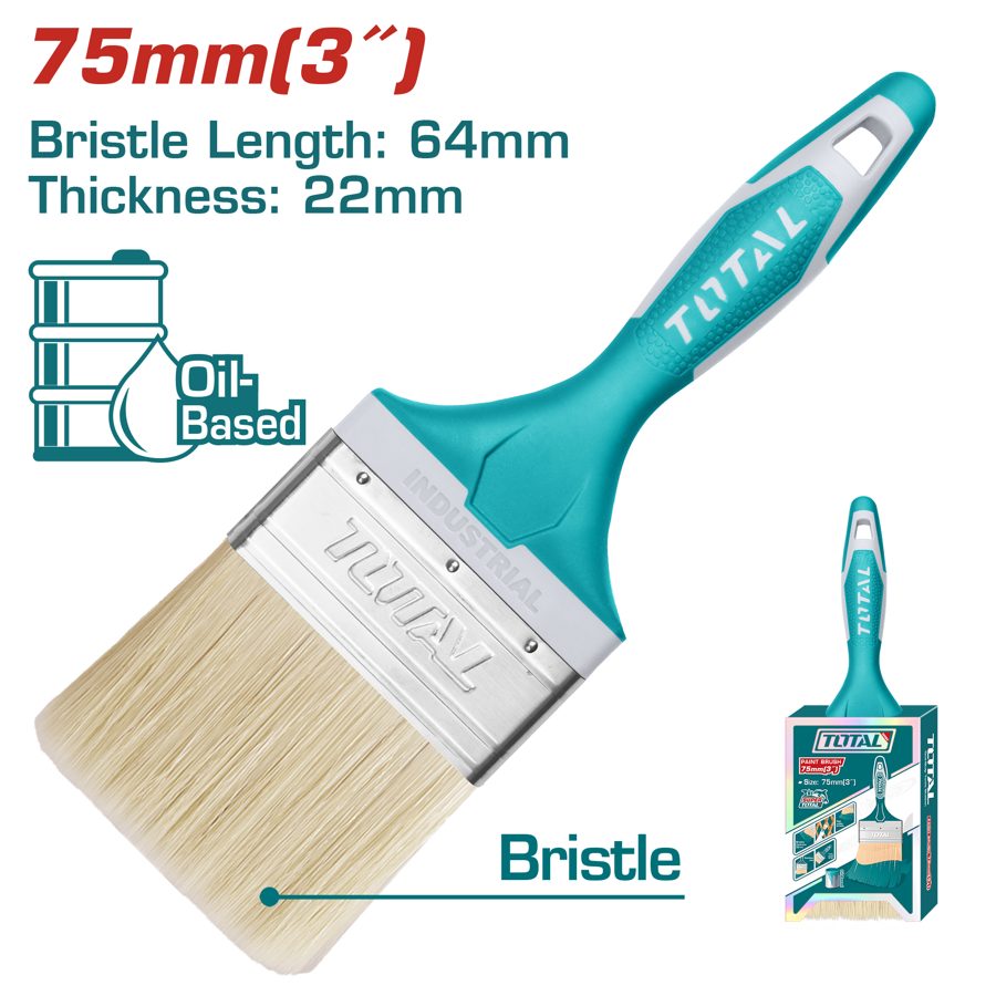 Pincel de Pintura 75MM (cerda 64X22MM) - Total