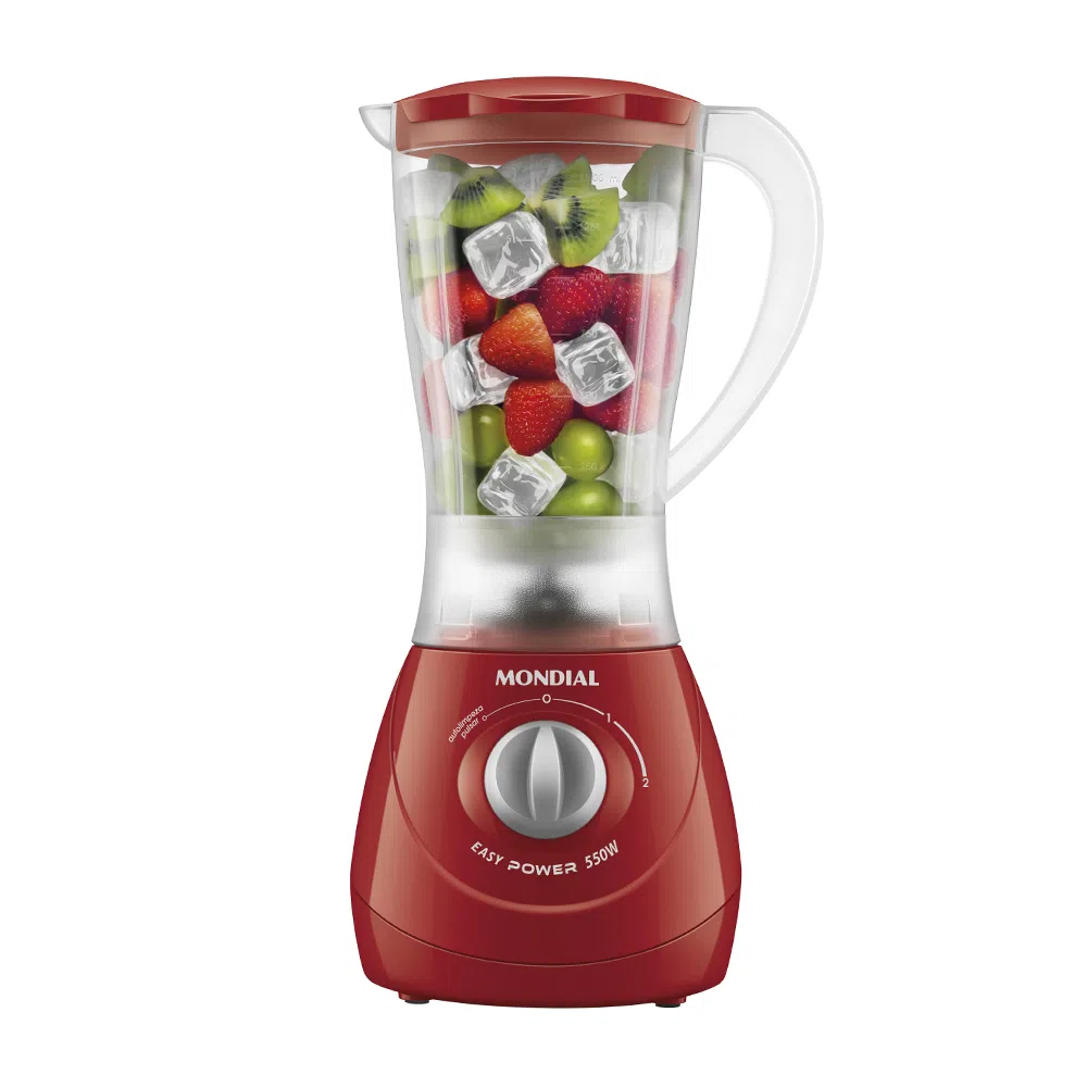 LICUADORA EASY POWER RED JARRA PP INQUEBRAVEL 2 VELOCIDADES - 550W HECHO EN BRASIL  MONDIAL