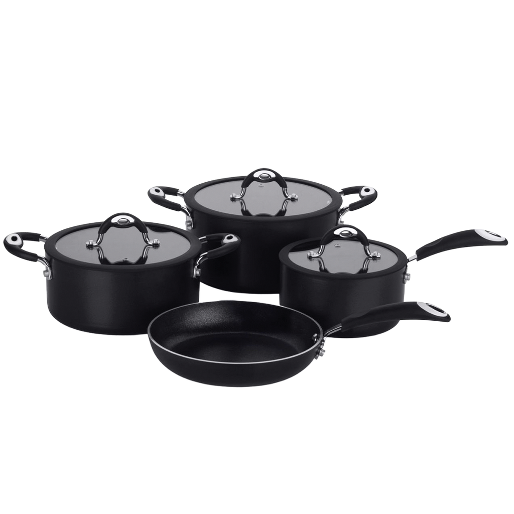 SET DE COCCION 4 PIEZAS CACEROLA 22/ CACEROLA 24/ OLLA 18/ SARTEN 24 LINEA: DOM  MONDIAL