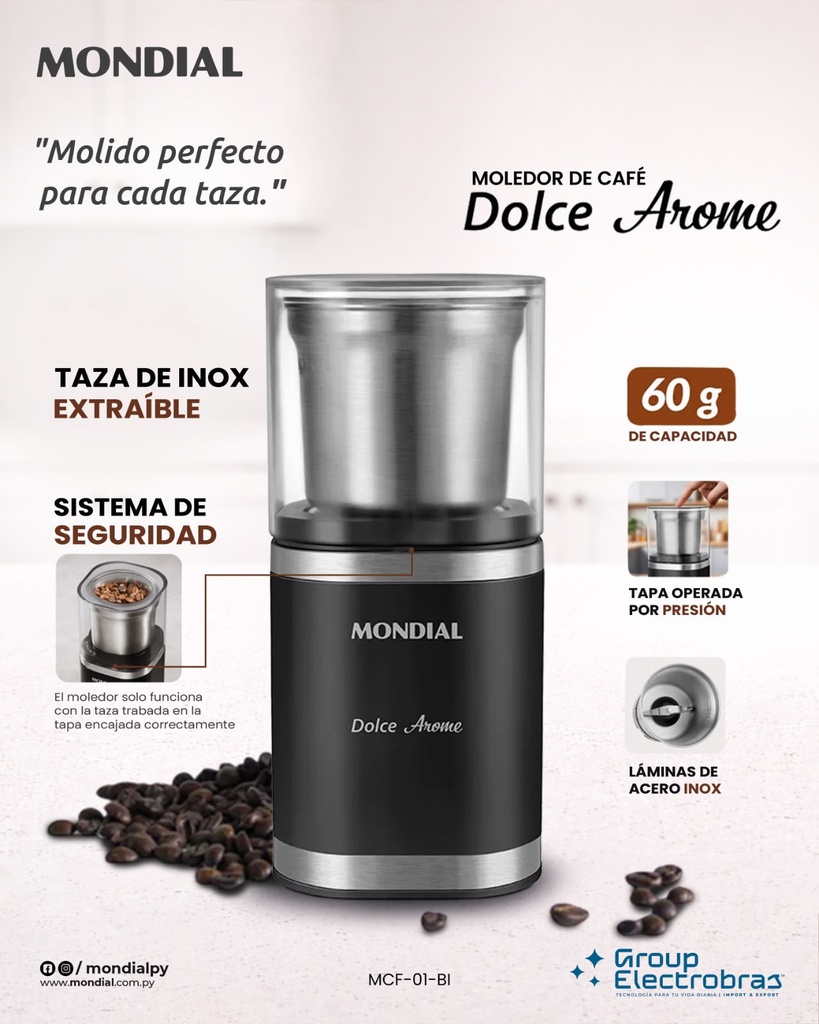 MOLEDOR DE CAFE DOLCE AROME MONDIAL