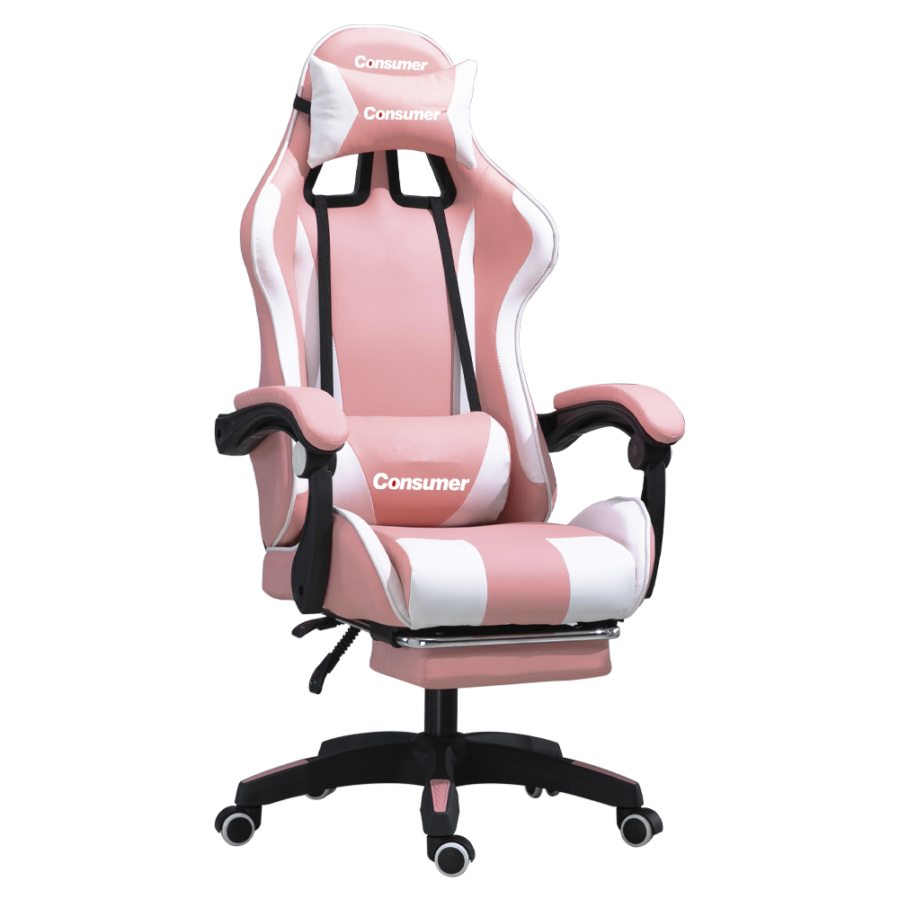 Silla YT-055 Gamer Rosa y Blanca - Consumer