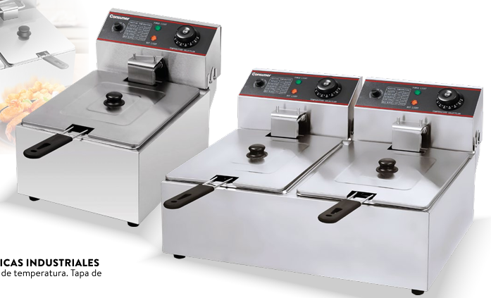 Freidora Electrica de 1 Tanque 6 L - Consumer