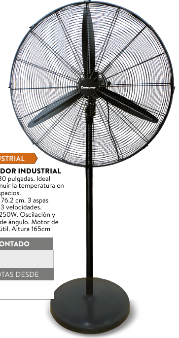 Ventilador 30" de Pie - Consumer