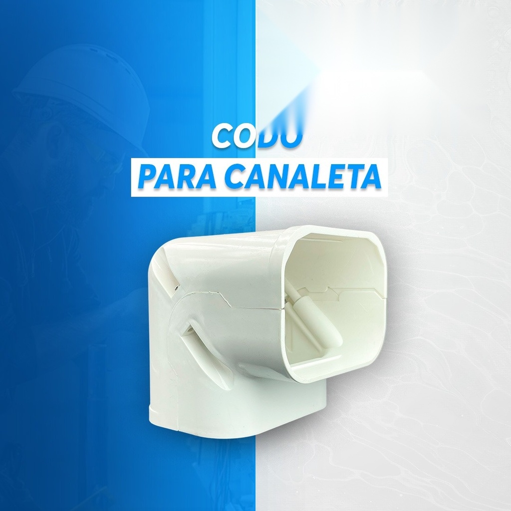 Codo para Canaleta de PVC Plano 75x50 - 1006 KAMO