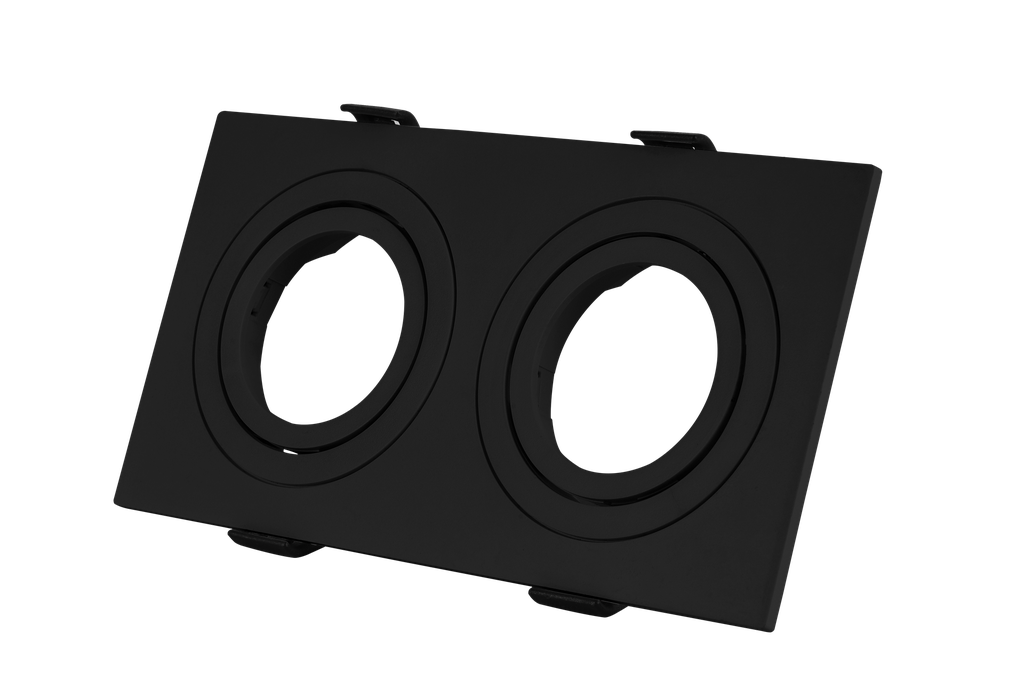 Spot Dicro Emb Movil 2L Cuad GU10 Negro Mayis - Zaga