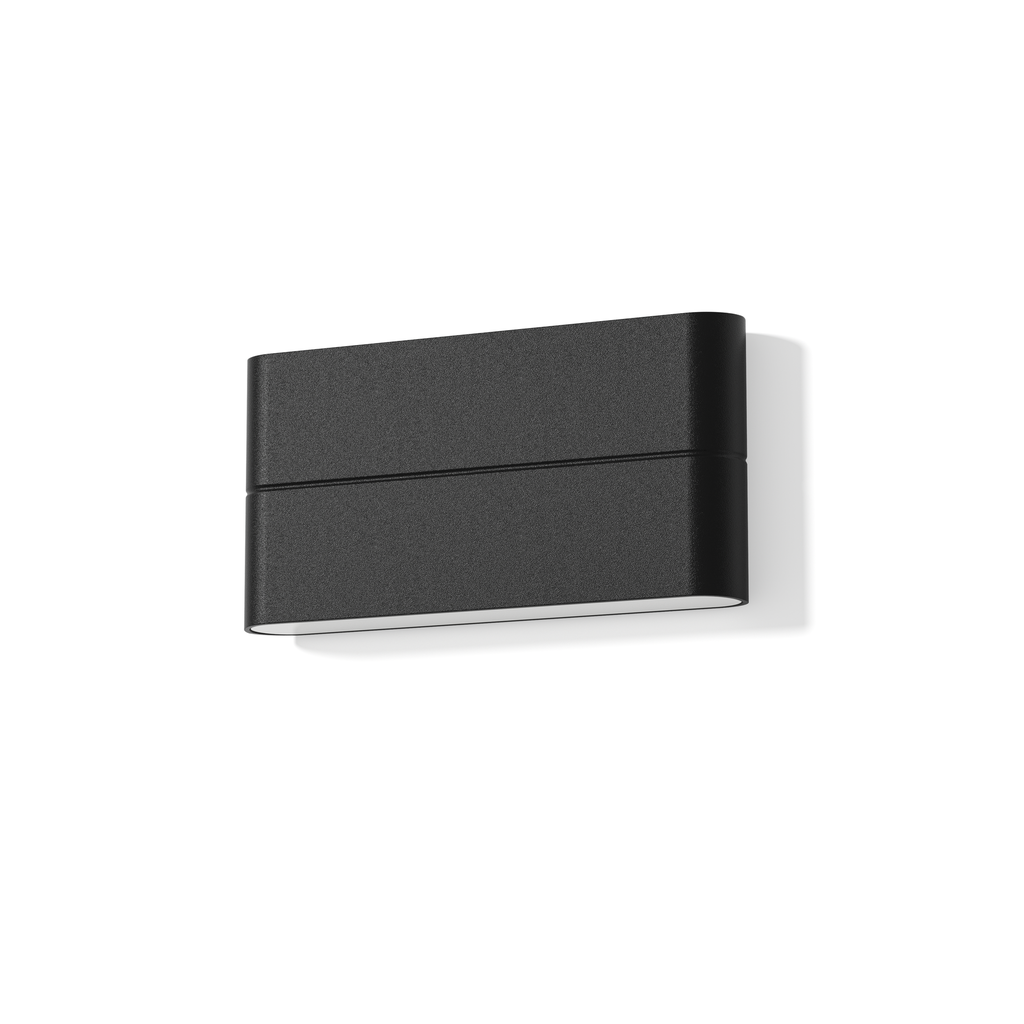 Aplique De Pared Bidireccional LED 12W Luz Cálida Negro Vega L Zaga