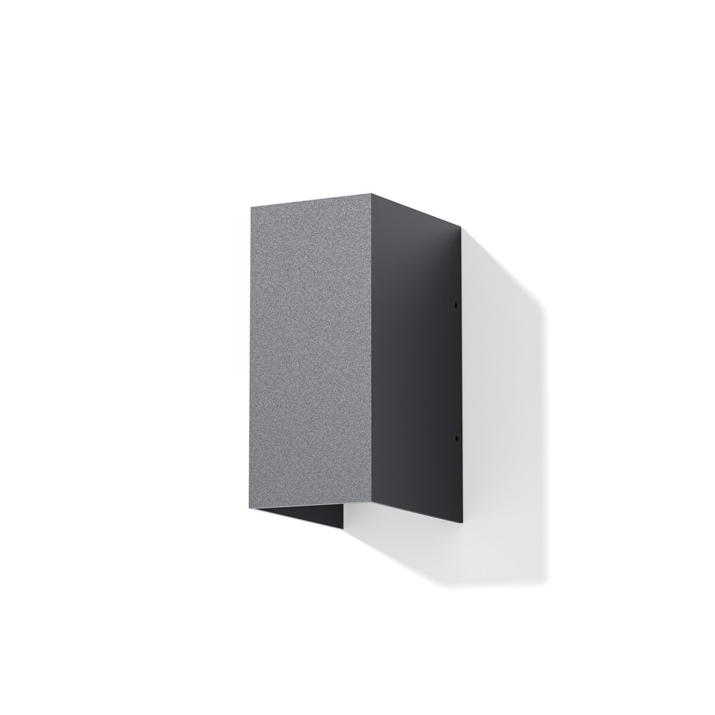 Aplique De Pared Bidireccional LED 6W Luz Cálida Rectangular Gris Oscuro Star L Zaga
