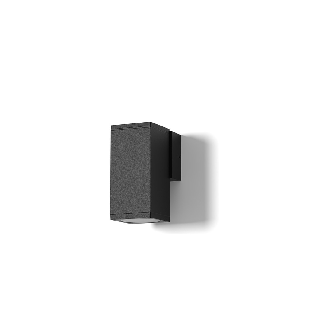Aplique De Pared Unidireccional Dicro GU10 Cuadrado Negro Atlas G1 Zaga