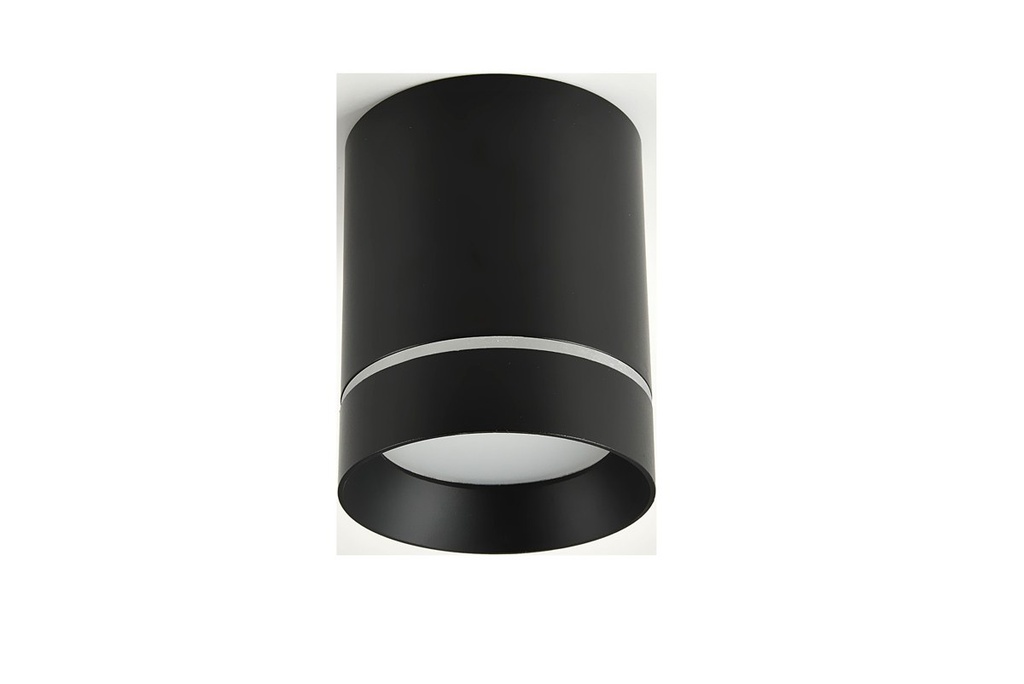 Artefacto De Adosar Techo Dicro GU10 Circ Fijo Negro Dion - Zaga