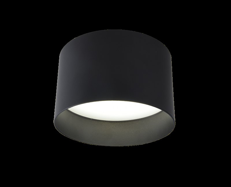 Artefacto LED De Adosar Techo Circ Fijo 16+4W Luz Calida Negro Chase - Zaga