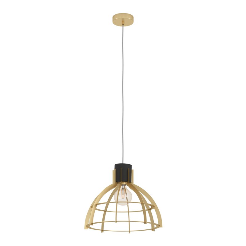 Colgante 1L E27 Acero/dorado Stillington - Eglo
