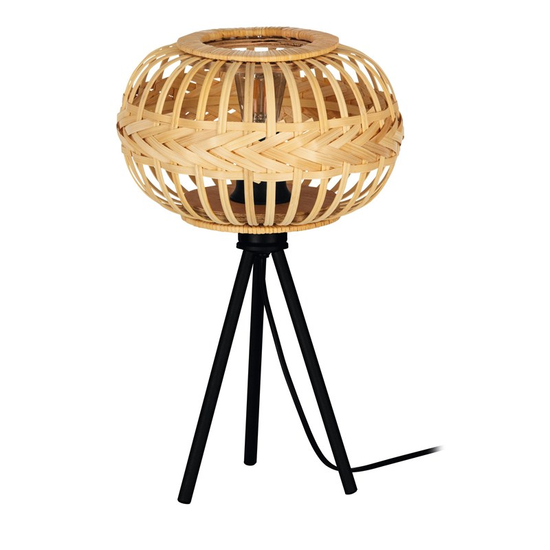 Velador Mesa 1L E27 Madera Amsfield 1 - Eglo