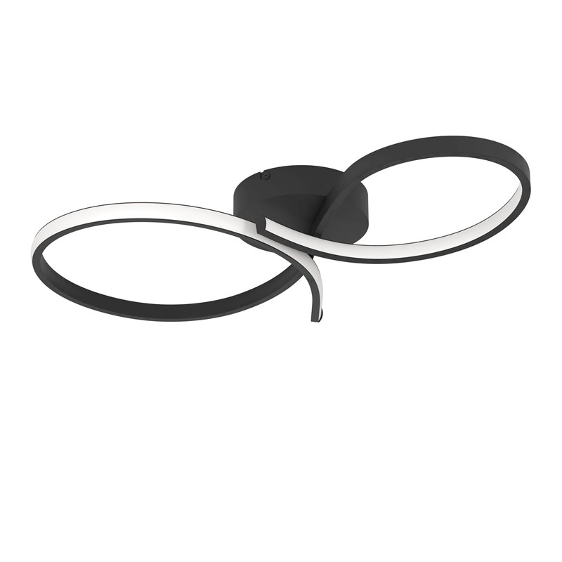 Plafon LED 21W 2500LM 3000K Aluminio/negro Serpins - Eglo