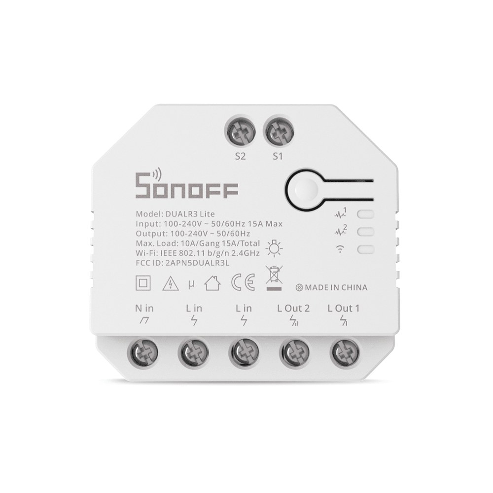 Actuador WIFI 02 Modulos Dualr3 Lite - Sonoff