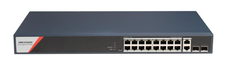 Switch POE 16 Puertos Giga +2rj +2sfp Smart Ds - 3E1520HP - Si - 16P2T2F - Hikvision