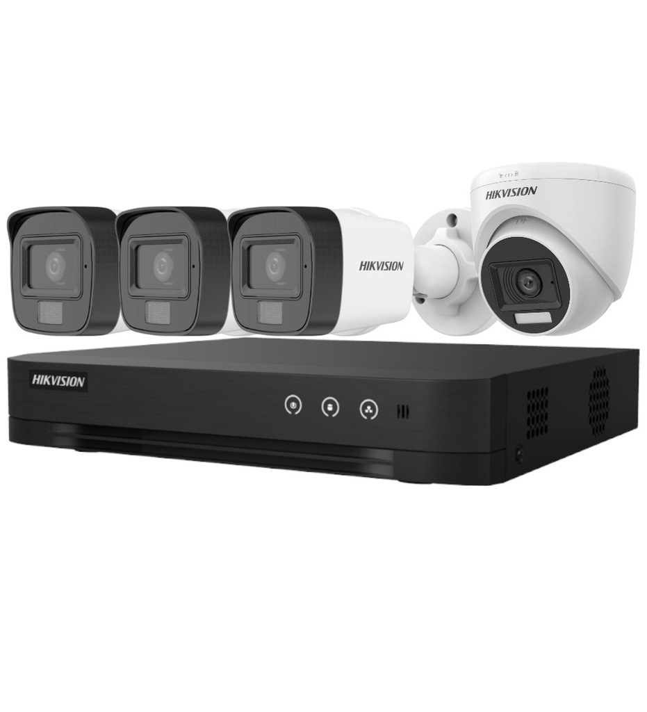 Kit Camaras Hybridlight Bullet/turret Ds - J142i(std)/par/kit - 7204HGHI - 4CAM/HL - Hikvision