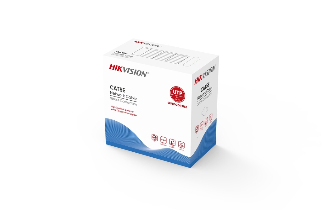Cable U/utp 4 Pares Cat5e Exterior Negro Ds - 1LN5EO - Uu/e - Hikvision