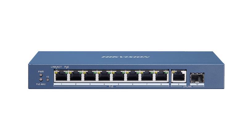 Switch POE 08 Puertos Gigabit Ds - 3E0510P - E - Hikvision