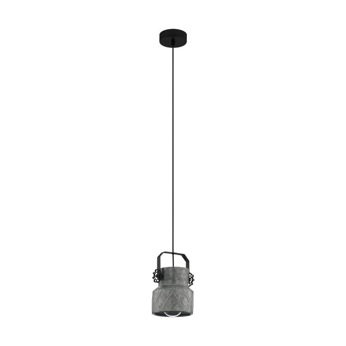 Colgante Hilcott E27 De 1 Luz Gris/negro Eglo