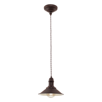 Colgante Stockbury E27 De 1 Luz Marrón/beige Eglo