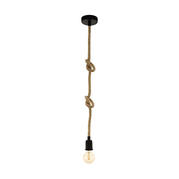 Colgante Rampside E27 De 1 Luz Negro Eglo