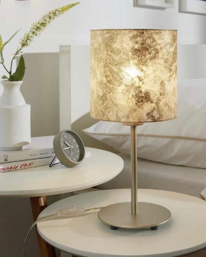 Velador Mesa Viserbella E27 De 1 Luz Plata/dorado Eglo