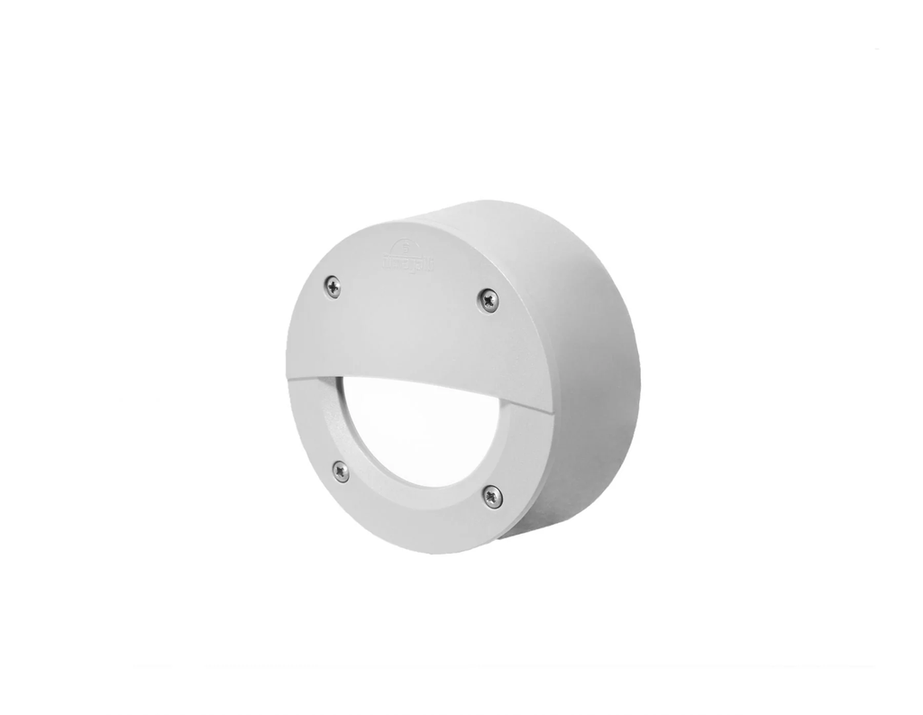 Aplique De Adosar Pared Leti Circ GX53 De 1 Luz C/lamp LED 3W Calida/neutra/fria Gris Opal Fumagalli