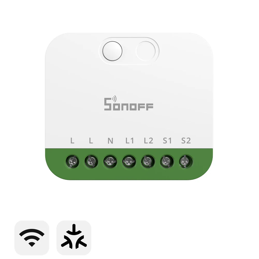 Actuador Matter WIFI P/ 02 Interruptor Mini - 2GS - Sonoff