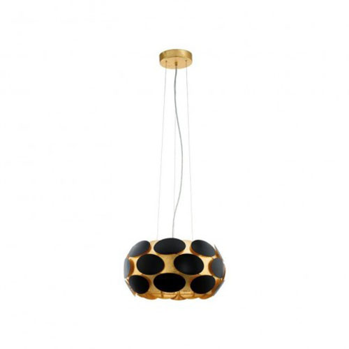Colgante Montorio E27 De 3 Luces Negro/dorado Eglo (outlet)