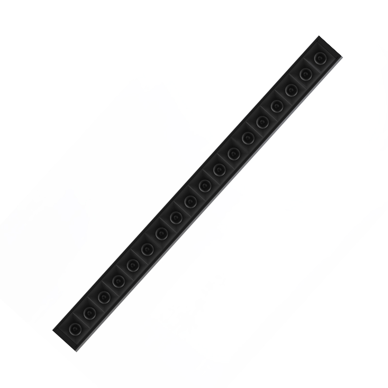 Artef LED Rect P/ Riel Magnetico 20W Luz Calida Negro Comb Argo