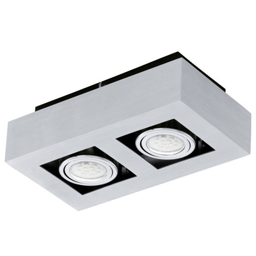 Artef Loke 1 GU10 De 2 Luces C/ Lamp LED 2X5W Calida Cromo/negro Eglo