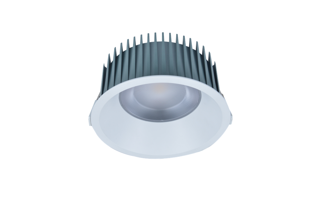 Artefacto LED Circular De Embutir Fijo 30W 2400LM Luz Neutra Ø10,3cm Cob Prisma Zaga