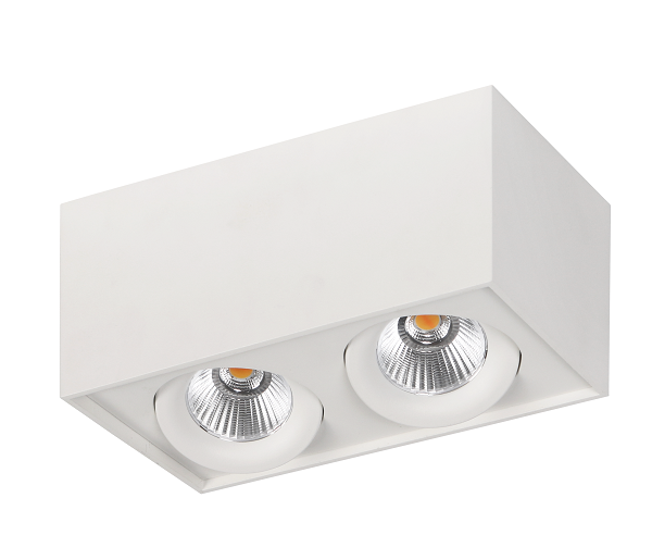 Artefacto LED De Adosar 2X8W Luz Calida Blanco Square 2 Argo