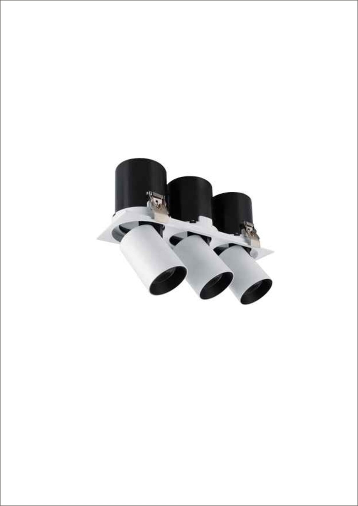 Artefacto LED De Embutir 3x15W 4500LM Luz Calida Elastico Art Zaga