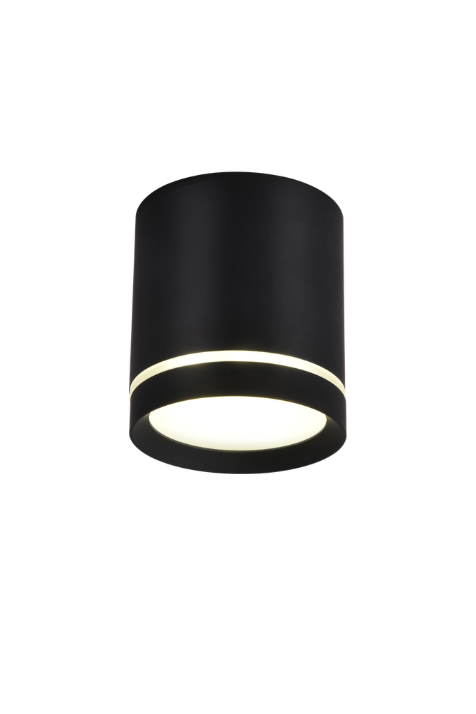 Artef LED Ado Techo Circ Fijo 5W 220LM 3000K Negro Mael - Zaga