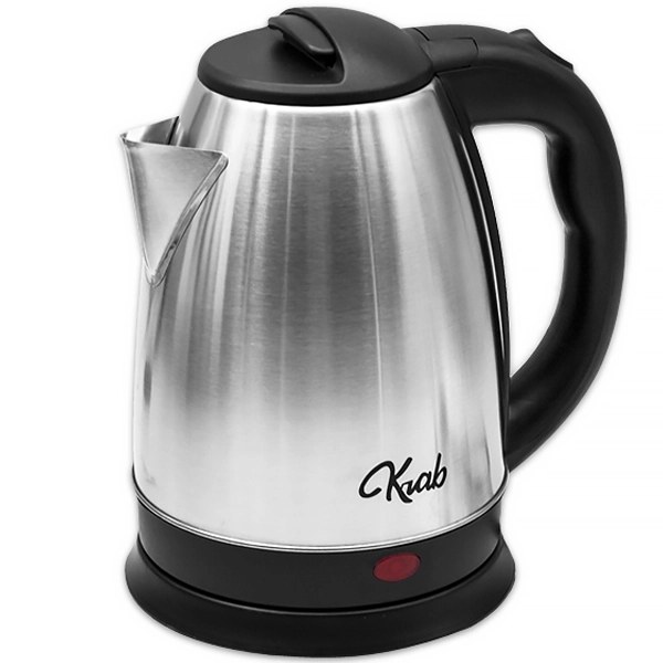 Jarra Eléctrica Krab KB2L 1.500 watts 2 Litros 220 ~ 50 60 Hz - Plata Negra