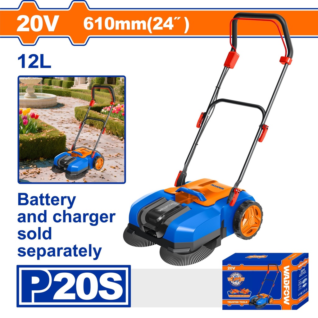 Barredora A Bateria 20V - Sin Bat - Wlsp1520 - Wadfow