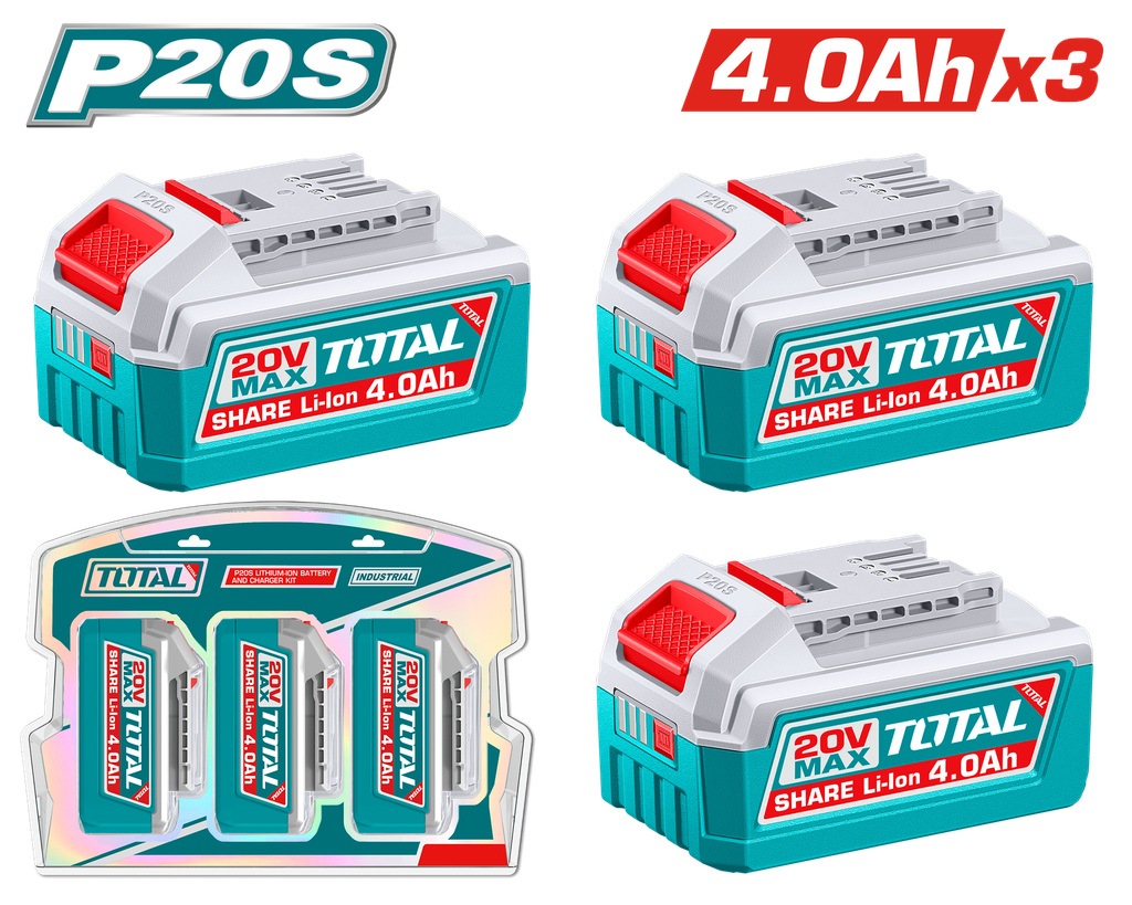 Bateria 20V4AH (3 Pzs) (promo) - Tosli251296 - Total