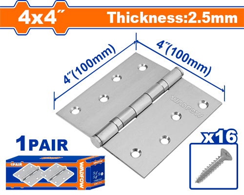 Bisagra Niquelado 100X100X2.5MM (2 Pzs) - Wadfow