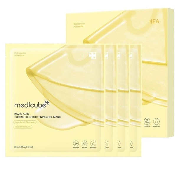 Mascarilla Facial Medicube Kojic Acid Turmeric Brightening Gel - 4 Unidades