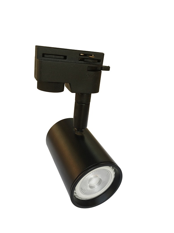 Cabezal Dicro GU10 Negro Con Adaptador Para Riel Focus Zaga