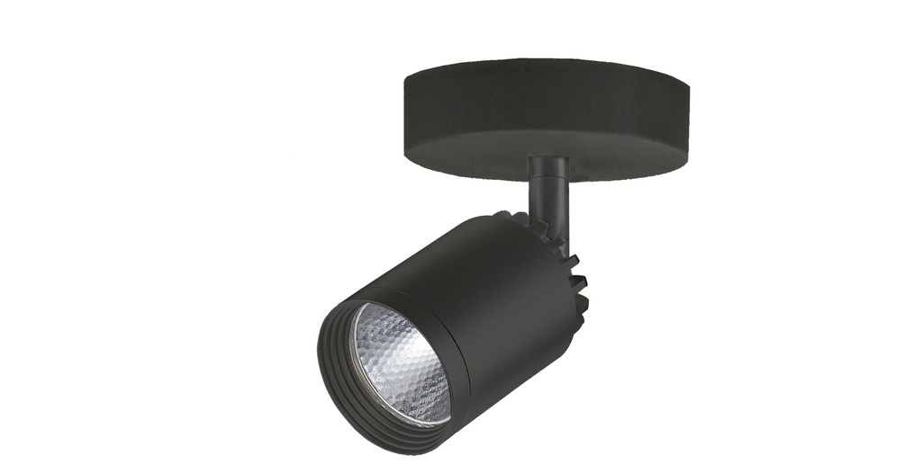 Cabezal LED 7W 560LM 3000K Negro Con Base Focus Zaga