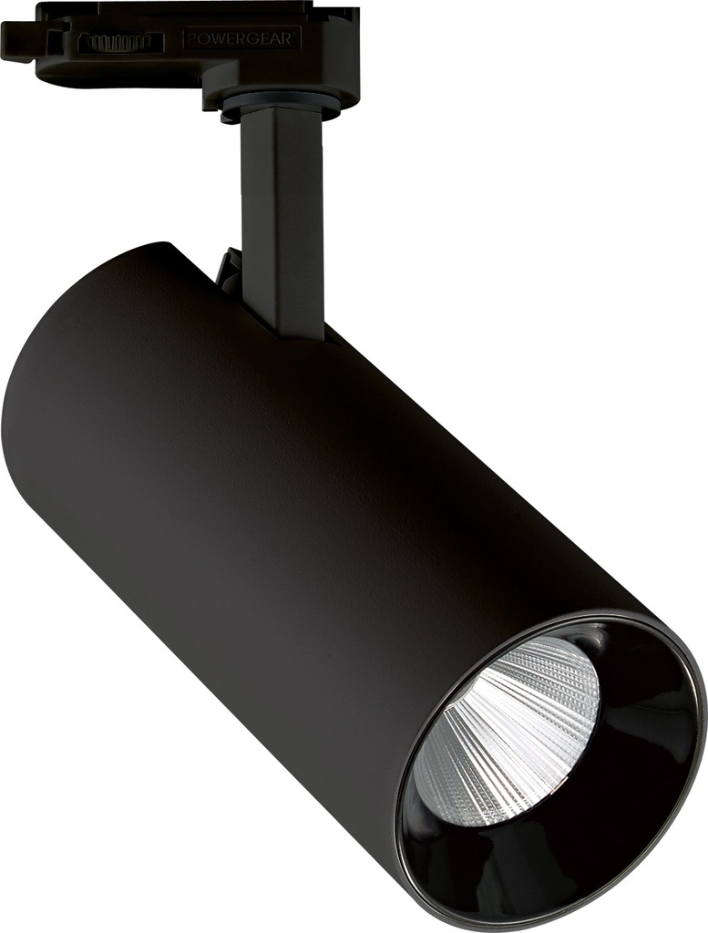 Cabezal LED 20W 1600LM 3000K Negro Para Riel Focus Zaga