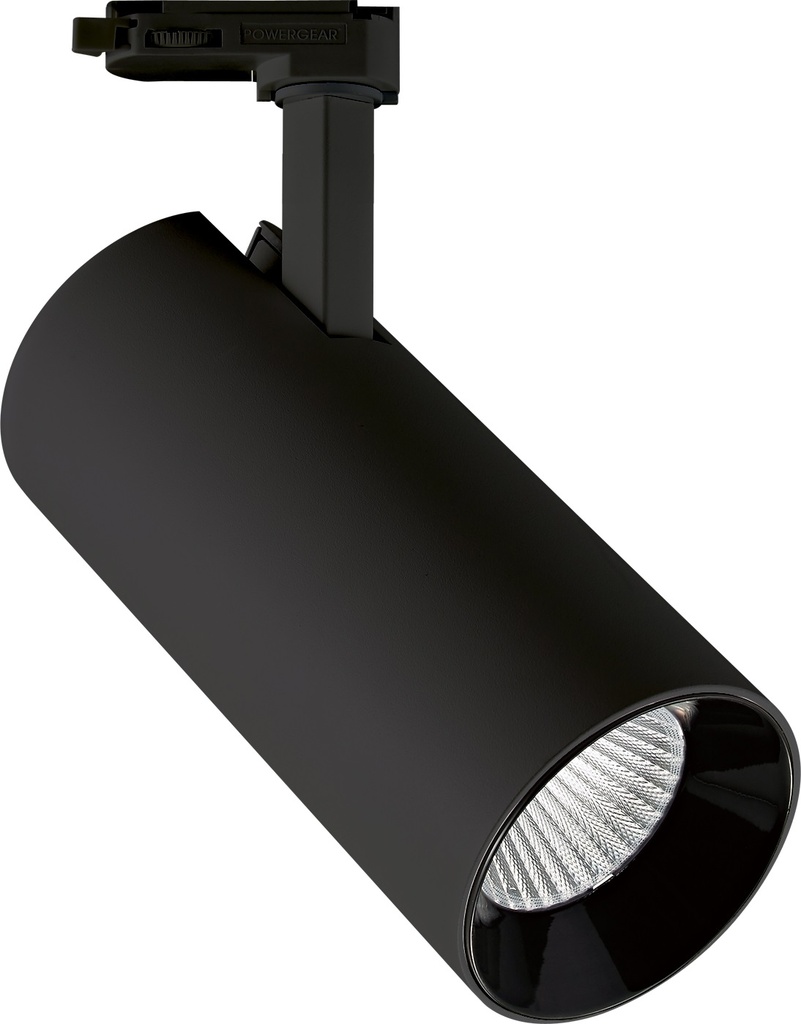 Cabezal LED 30W 2400LM 3000K Negro Para Riel Focus Zaga