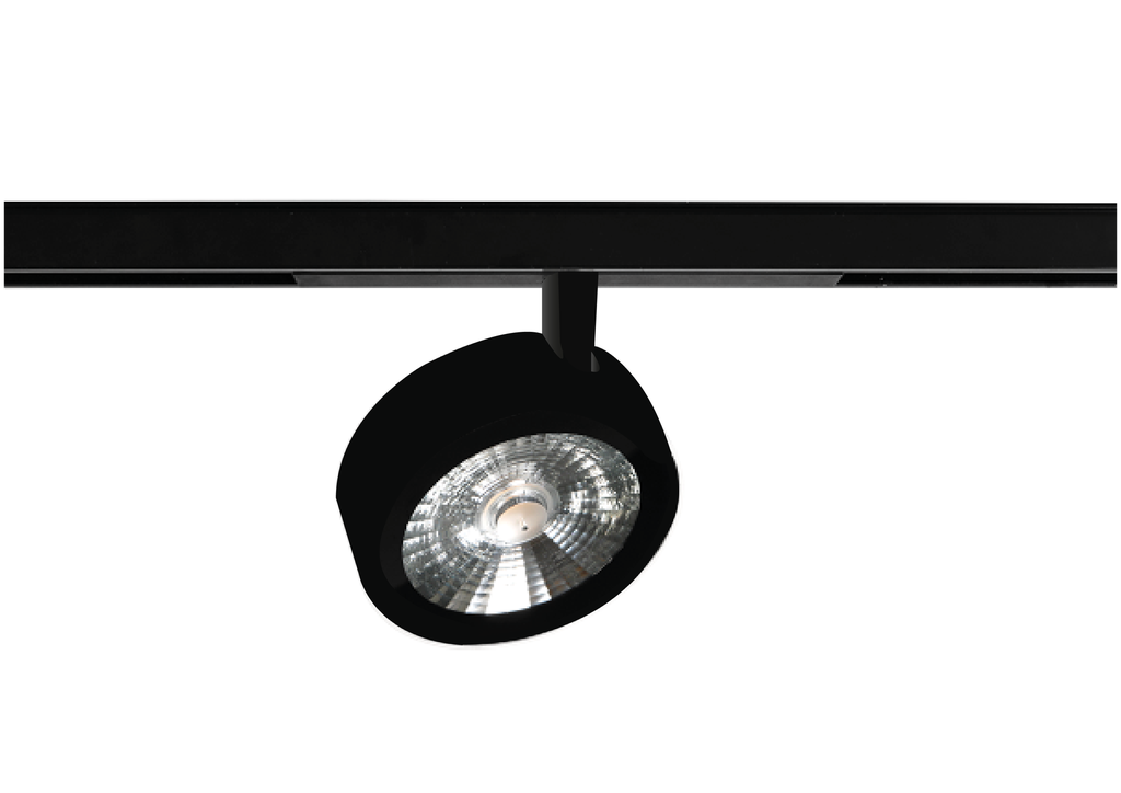 Cabezal LED P/ Riel Magnetico 10W Luz Calida Negro Maure Argo