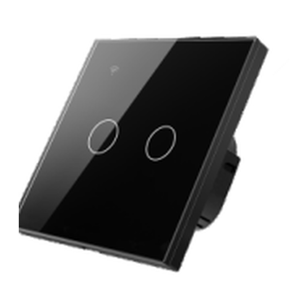 Interruptor Tactil Negro 2 Modulos EU - S-1224 - Similar