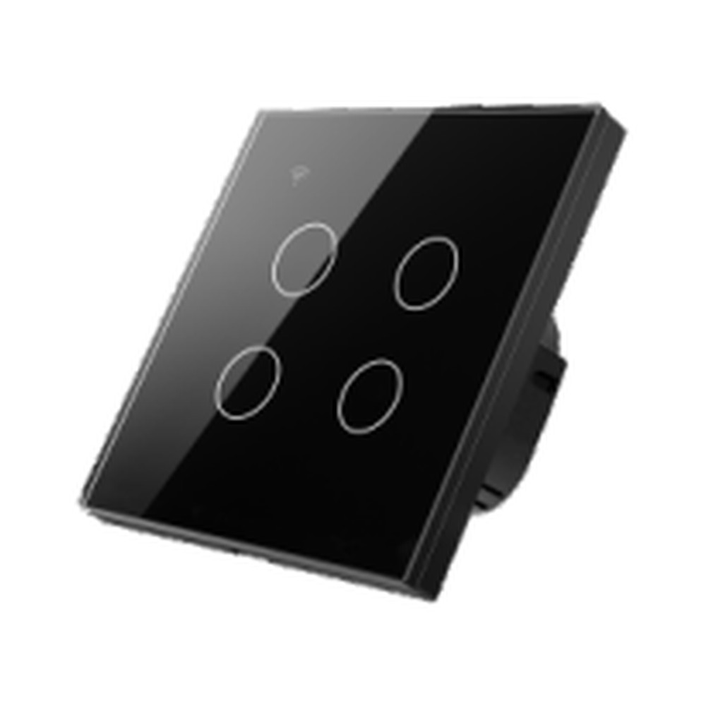 Interruptor Tactil Negro 4 Modulos EU - S-1424 - Similar